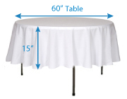 60 inch tablecloths for 60 in round